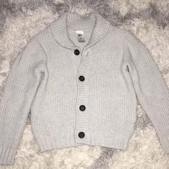 OshKosh B/'Gosh Little Girls Navy White Polka-Dot Knit Cardigan Button Sweater
